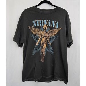 NIRVANA‎ In Utero Angel T Shirt L/XL Grunge Band Tee Modern Reprint Oversized